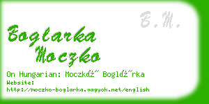 boglarka moczko business card